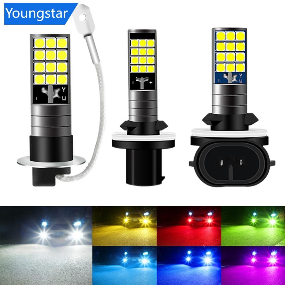 FYY 1 PC 800 8181 H3 ไฟหน้ารถหลอดไฟ LED โคมไฟพร้อมชิป LED 3030 หมอก High Beam DRL Light 12V 6500K สีขาวโคมไฟอัตโนมัติ ราคา ถูกที่สุด ดีลบีเคเค