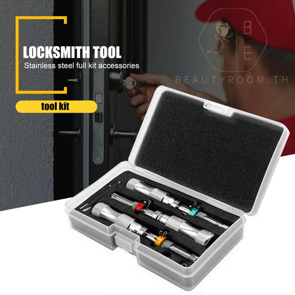 3 ชิ้น Tubular 7 Pins Lock Pick Tool Locksmith Tool Lock Pick Set # [Beautyroom.th]