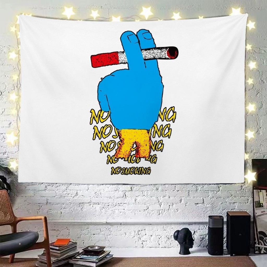 ผ้าพื้นหลังสไตล์อเมริกัน Agirl ทันสมัยฮิปฮอปกราฟฟิตี้ ตกแต่งห้องนอน ห้องนั่งเล่น เตียงนอน ผ้าแขวนผนัง ผ้าทอหอพัก - รูปที่ 4