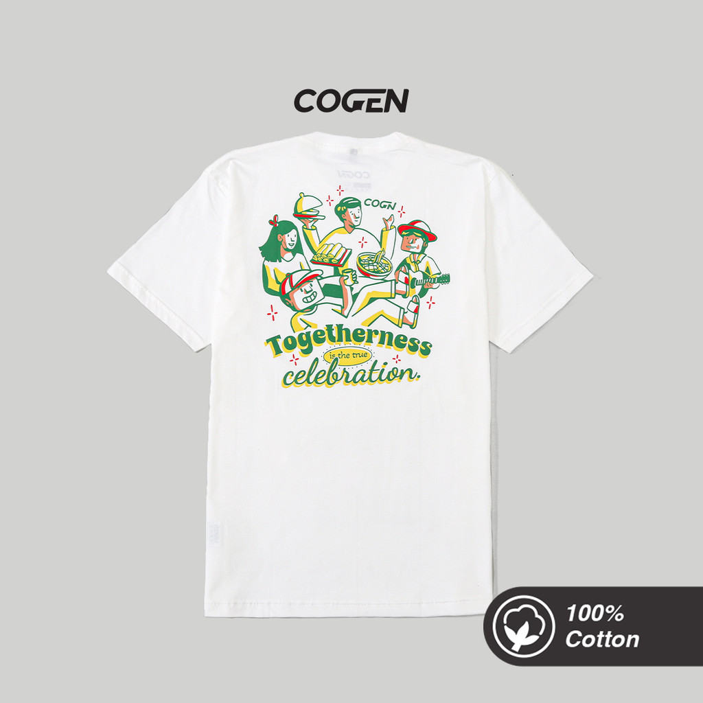 Cogen White T-Shirt White Basic - Togetherness