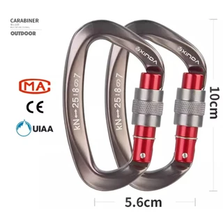 คาราบิเนอร์ รับน้ำหนักได้ 25 KN Carabiner เกลียวหมุน ยี่ห้อ: XINDA