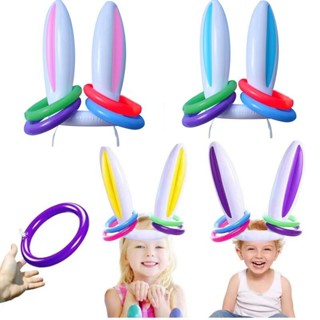 อีสเตอร์ Inflatable Bunny หูแหวน Toss ของขวัญสําหรับเด็กอีสเ…