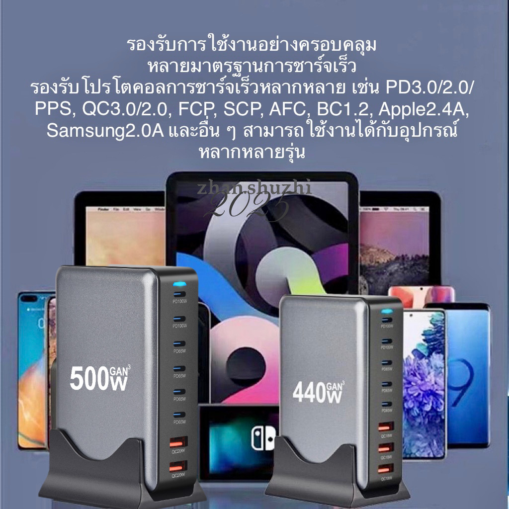 อะแดปเตอร์ Gallium Nitride PD3.1 500w เครื่องชาร์จมัลติฟังก์ชั่น 100W พอร์ตเดียว ราคา ถูกที่สุด ดีลบีเคเค แกลเลอรีภาพที่ 8