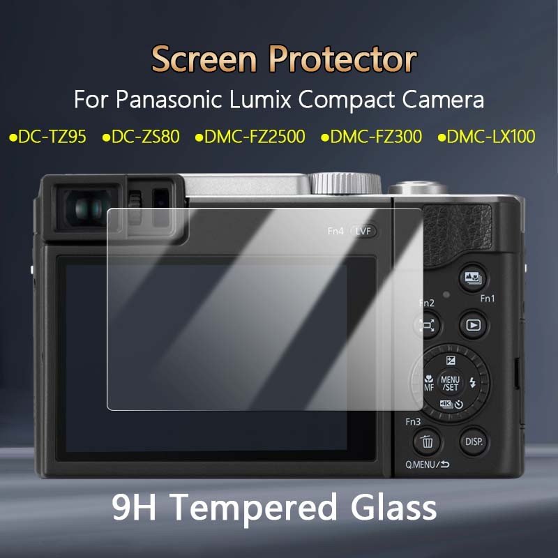 สําหรับ Panasonic Lumix DC-TZ95 ZS80 DMC-LX10 LX100M2 FZ300 FZ2500 Compact ซูมกล้อง HD Clear Slim 2.5D 9H กระจกนิรภัยป้องกันหน้าจอฟิล์ม