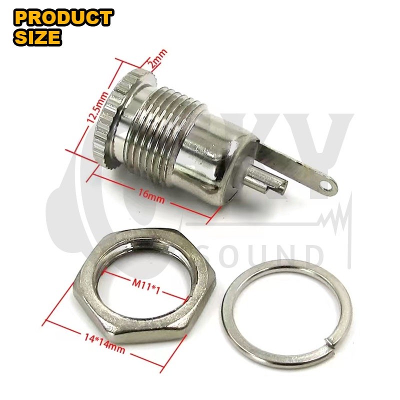 SKYSOUND แจ็ค dc ตัว  DC099 11mm เมีย 5.5*2.1 mm dc jack ตัวเมีย รูชาร์จdc ซ็อกเก็ตdc แจ็ค dc แจ๊กต่อสายไฟdc dcตัวเมีย