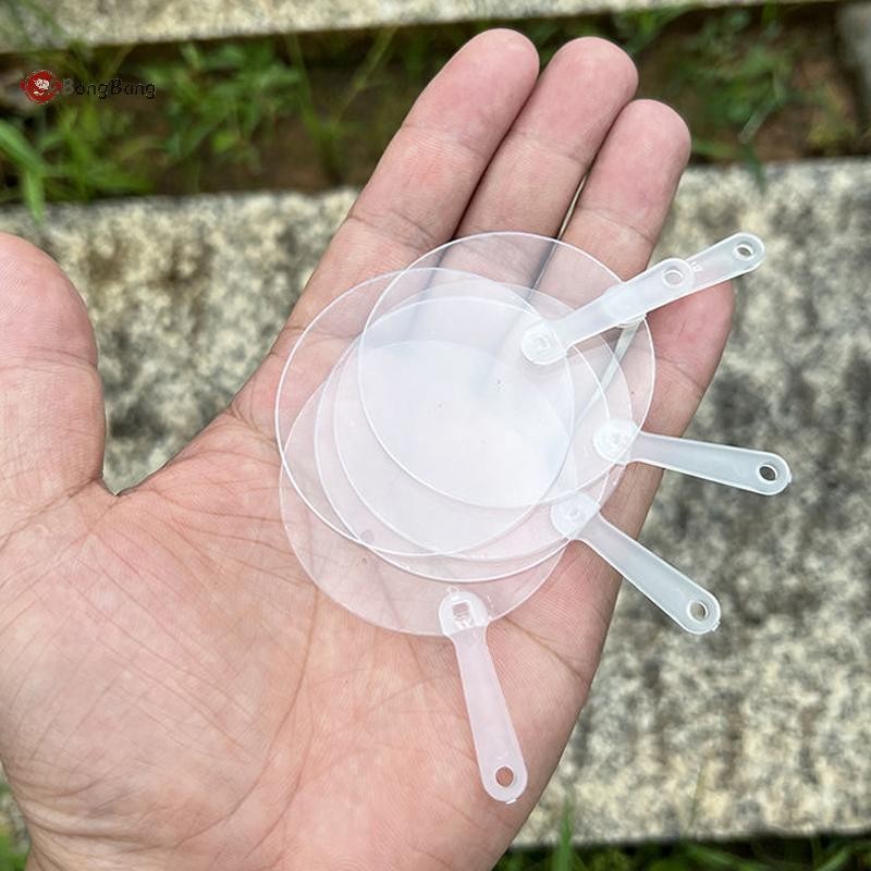 ABongBang 50 ชิ้น 5 ซม.น่ารักโปร่งใสพัดลมเปล่าเด็กเด็ก DIY Art พัดลมงานแต่งงานวันเกิดโปรดปรานแฟนไอเดียของขวัญ