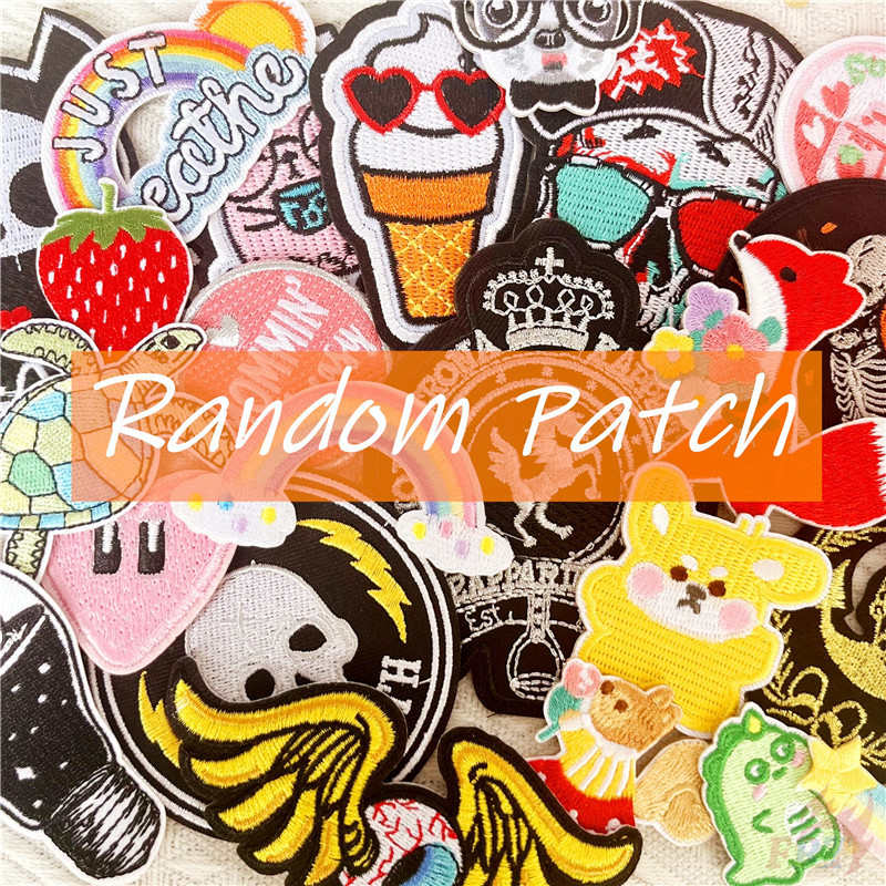 ♚ แผ่นแปะสุ่ม 1 ชิ้น/5 ชิ้น ♚ แพทช์ป้ายเย็บปักถักร้อยแฟชั่น DIY