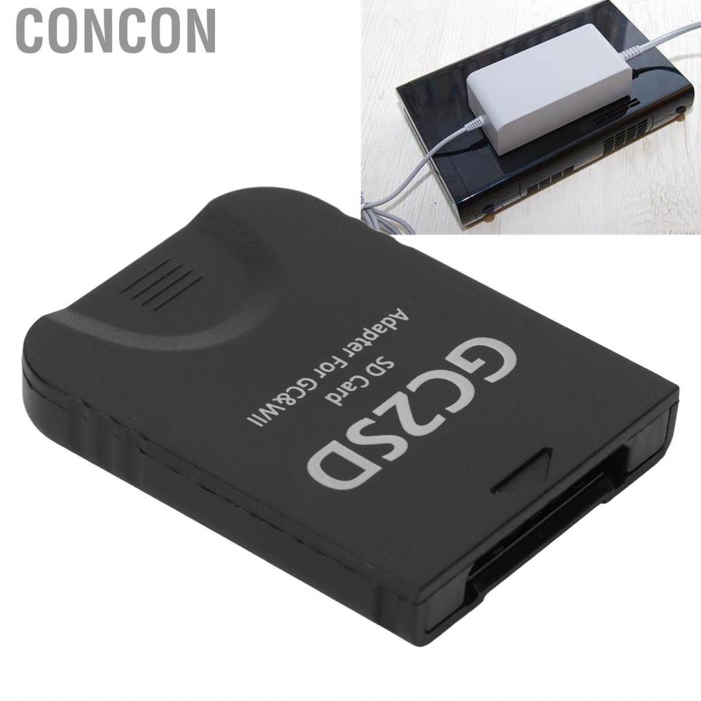 Concon Ashata GC2SD พรีเมี่ยมที่เก็บอะแดปเตอร์สำหรับ Wii Key Memory Stick Converter GC เกมคอนโซลคอนโซลและเล่นอะแดปเตอร์แบบพกพา (สีขาว)