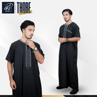 โต๊ปชายสีดำแขนสั้น แบรนด์ IKAF ผ้าคอตตอนใส่สบาย งานปักสุดหรู…