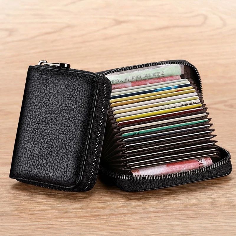 🔥ส่งไวจากไทย🔥P277-3กระเป๋าใส่บัตร หนังแท้ ใส่นามบัตร ATM เครดิต ธนบัตร เหรียญ Card Holders