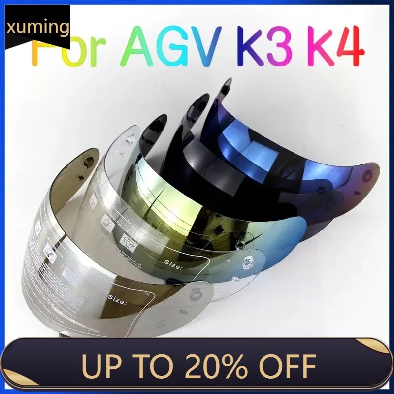 Xm หมวกกันน็อค Visor สําหรับ AGV K3 K4 Casco Moto อุปกรณ์เสริม K3 Shield ป้องกันรังสียูวี K4 หมวกกัน