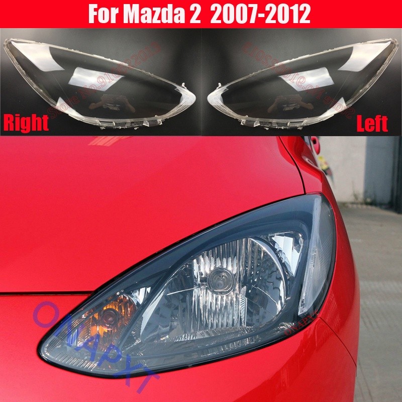 Shell ไฟหน้าโคมไฟเลนส์ใส สําหรับ Mazda 2 2007-2012