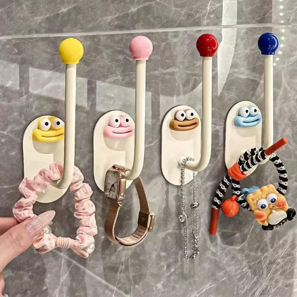 ตะขอห้องน้ําตะขอเก็บน่ารักการ์ตูนสร้างสรรค์มัลติฟังก์ชั่ Home Organizer