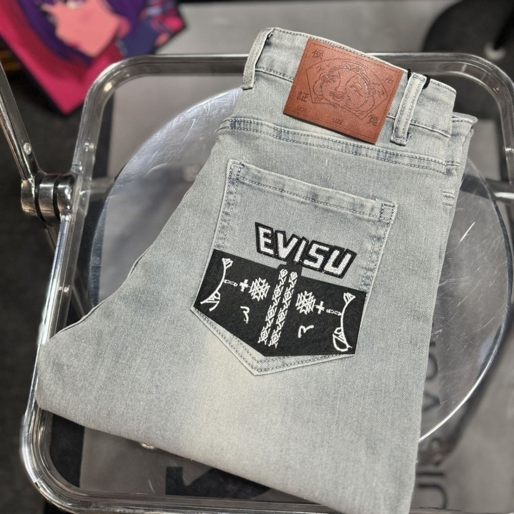 Evisu6571 New Style All-Match ปักกางเกงยีนส์ Letter Casual