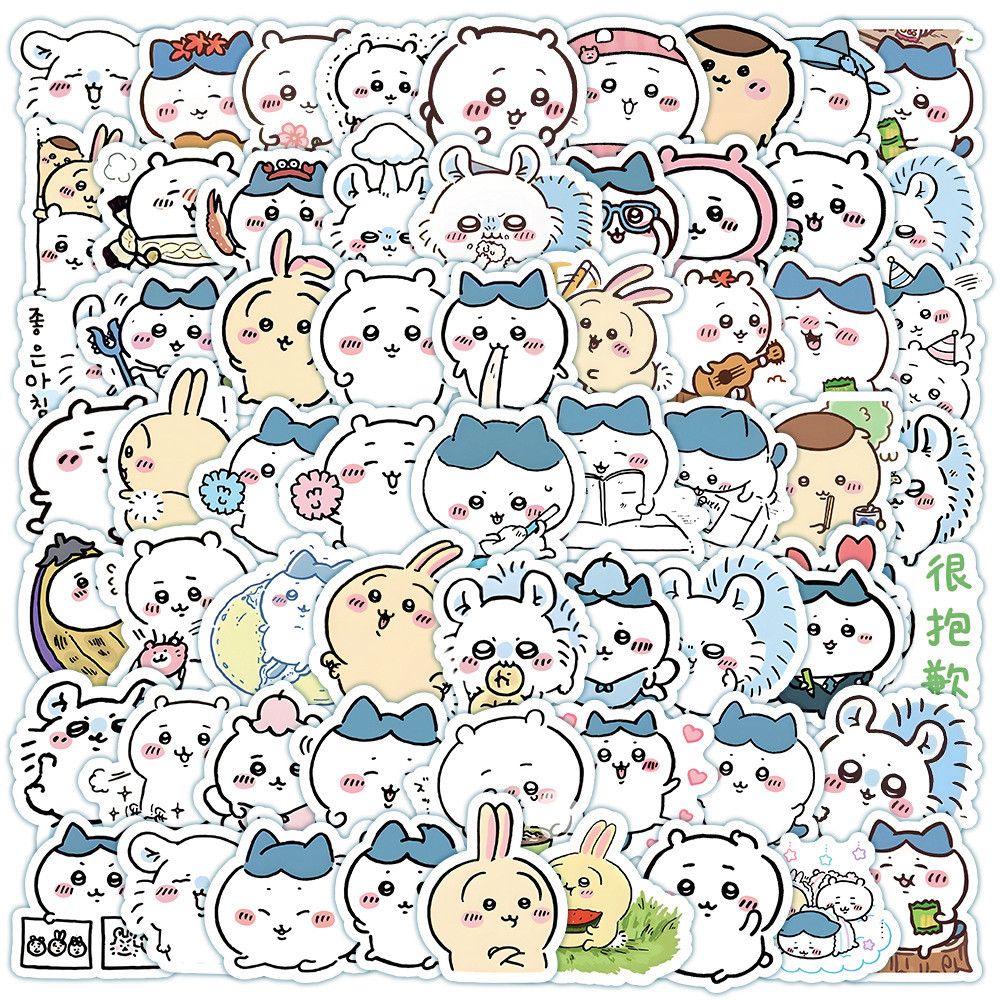 100PCS อะนิเมะ Chikawa สติกเกอร์ตลก Graffiti สเก็ตบอร์ดกระเป๋ากันน้ํากีฬา DIY เคสโทรศัพท์สติกเกอร์แล็ปท็อป Decal ของเล่นเด็ก