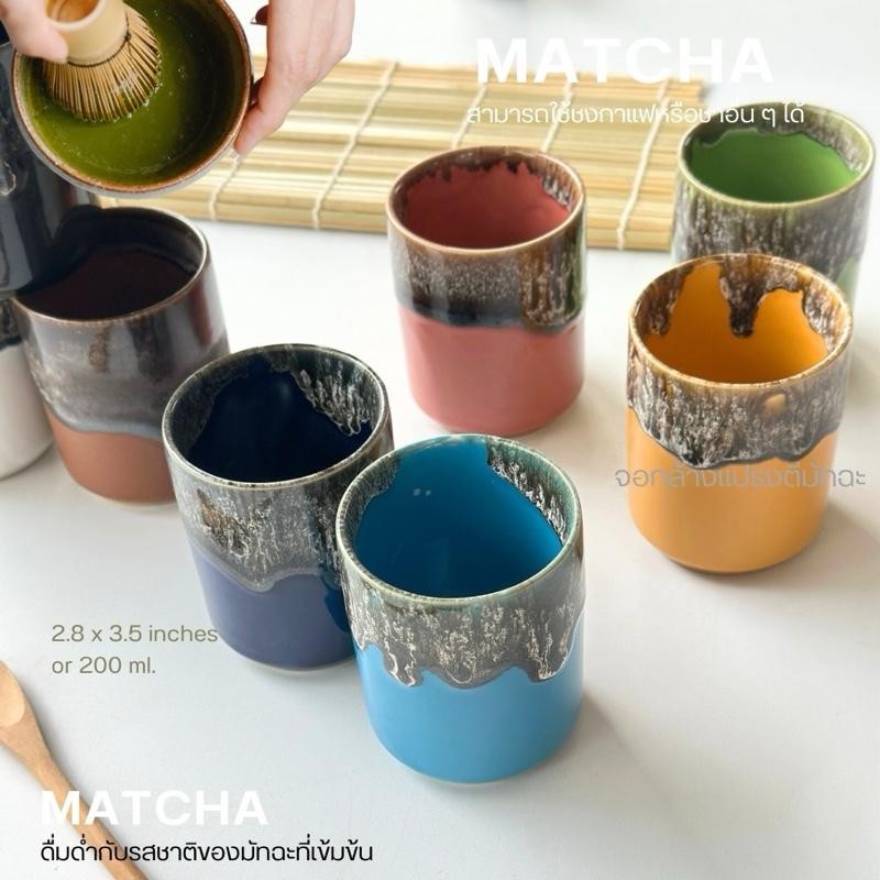 งานแฮนด์เมด แก้ว ชา Ceramic เเก้วใส่ได้ทั้งร้อนเเละเย็น เข้า ไมโครเวฟ เครื่องล้างจานปลอดภัย