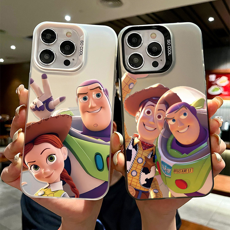 เคสโทรศัพท์ลายการ์ตูนคาวบอยคู่รัก For iphone 11 12 13 14 15 16 Pro MAX 14 15 Plus XR XS 7Plus CASE เคสโทรศัพท์กันกระแทก
