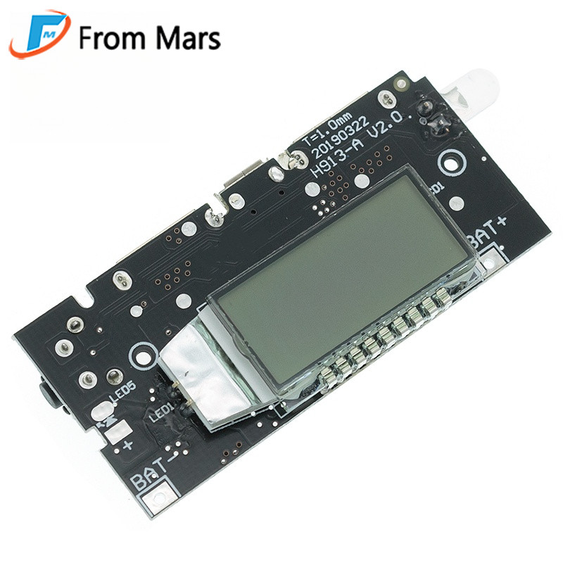 Dual USB 5V 1A 2.1A Mobile Power Bank 18650 เครื่องชาร์จแบตเตอรี่โมดูล PCB อุปกรณ์เสริมสําหรับโทรศัพ