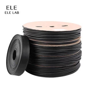 1 เมตรพรีเมี่ยมสีดําความร้อนหดท่อ 0.6 มม. ถึง 18 มม. เส้นผ่านศูนย์กลางฉนวนไฟฟ้า การมีเพศสัมพันธ์ สําหรับสายไฟและโครงการ ทําเอง