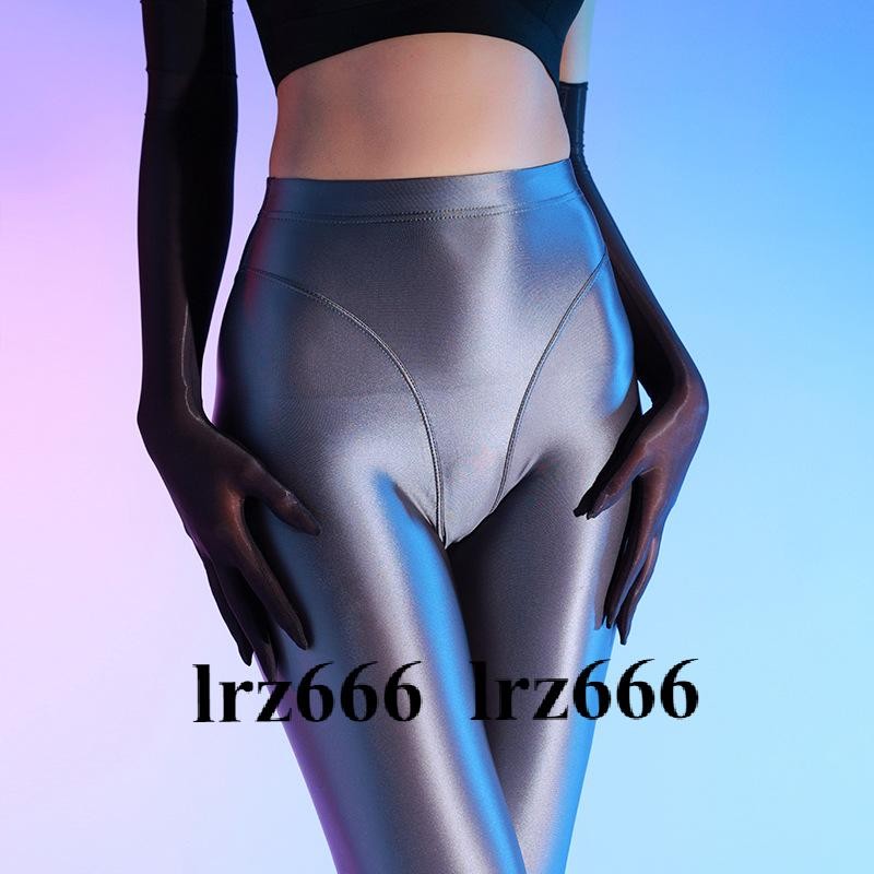 [Lrz666] Unisex ถุงน่องสไตล์เดียวกันยืดหยุ่นแน่นสูงส้อมผิวมัน Receptacle ถุงเท้ากางเกงขายาวหลอก-แม่ 