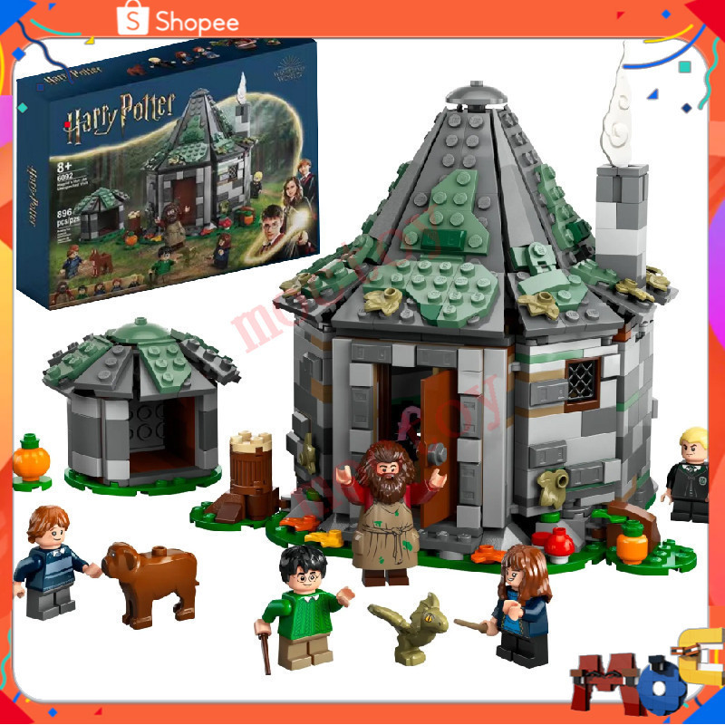 The 76428 Mystic Academy Hagrids Hut: ภาพยนตร์และเกมที่ไม่มีใครเทียบได้ (896+ ชิ้น) บล็อกตัวต่อของเล