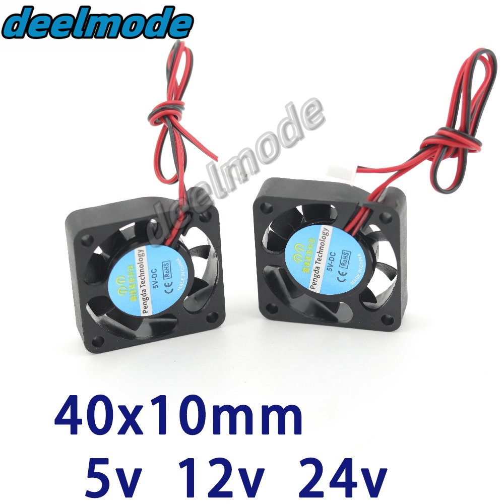3D เครื่องพิมพ์พัดลม 4010 2pins 40 มม.40x40 X10 มม.4 ซม.กราฟิกการ์ด DC 5V / 12V / 24V 4010 2P