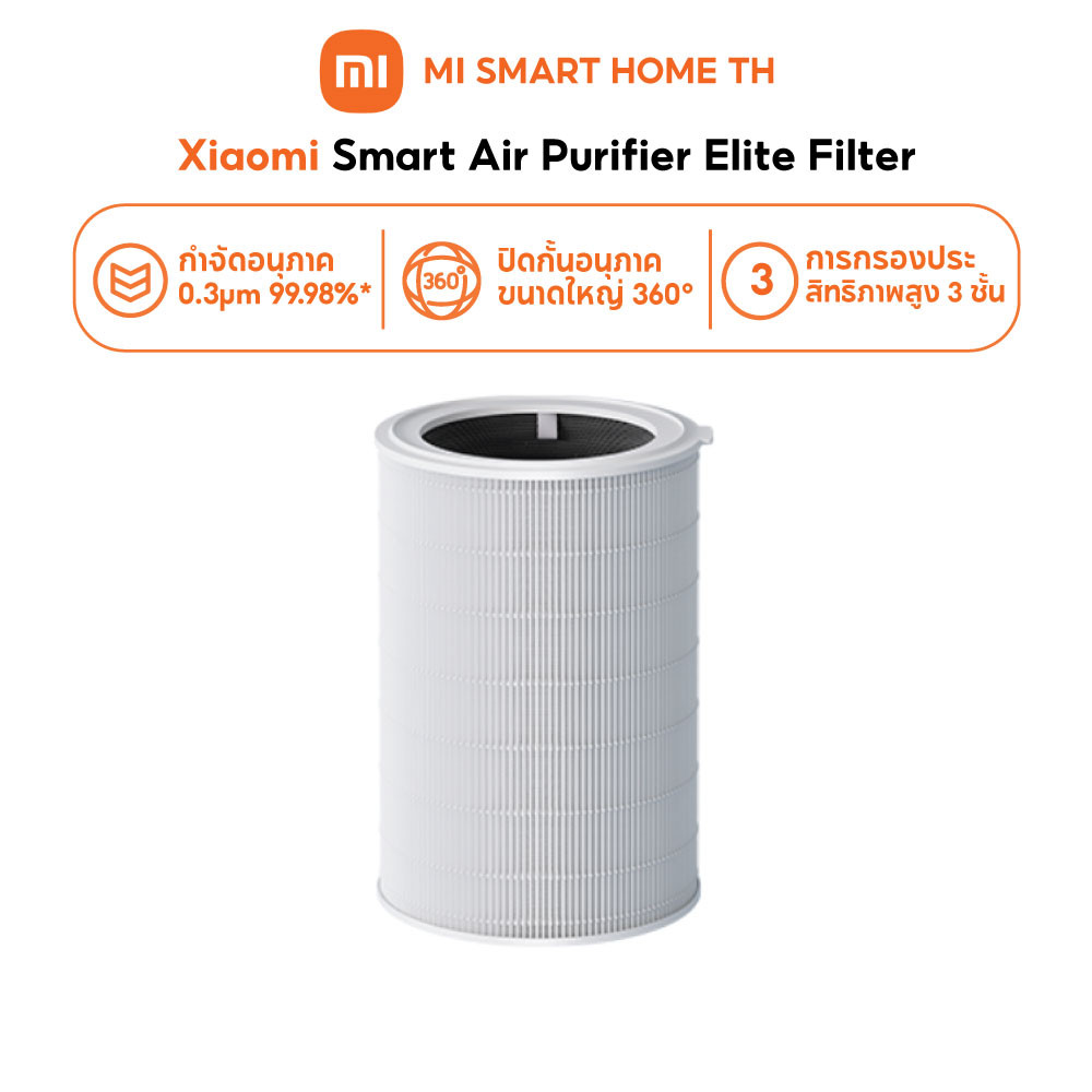 (NEW) Xiaomi Smart Air Purifier Elite Filter การกรองประสิทธิภาพสูงสามชั้น กำจัดฝุ่นและกลิ่นได้อย่างมีประสิทธิภาพ