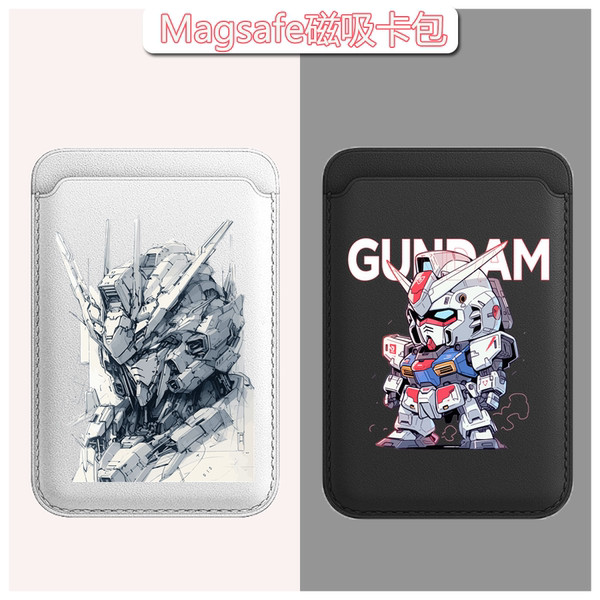 powerbank magsafe magsafe wallet Xiong Xiao Creative Gundam Magsafe ID Card Magnetic Card Holder เหม