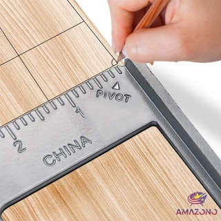 Amaz เหล็กฉากสามเหลี่ยม ไม้บรรทัดเหล็ก เครื่องมือวัดมุม ไม้ฉาก triangular ruler