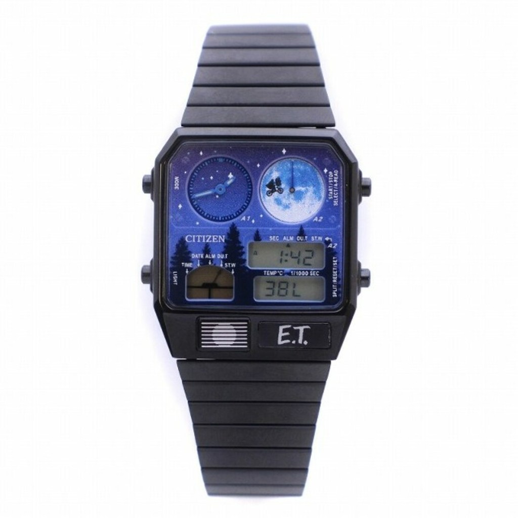 Citizen E.T. RECORD LABEL Watch Quartz Analog Digital Temp Direct from Japan Secondhand