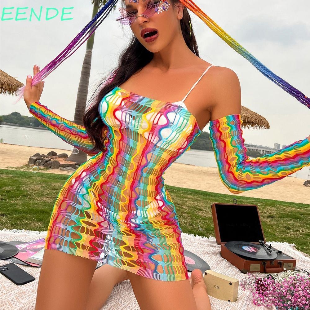 Eende บิกินี่ ปกปิด ปาร์ตี้ ยืดหยุ่น ชายหาด สวมใส่ ฤดูร้อน ชุดกลวง บอดี้สูท ตาข่าย เสื้อกล้าม