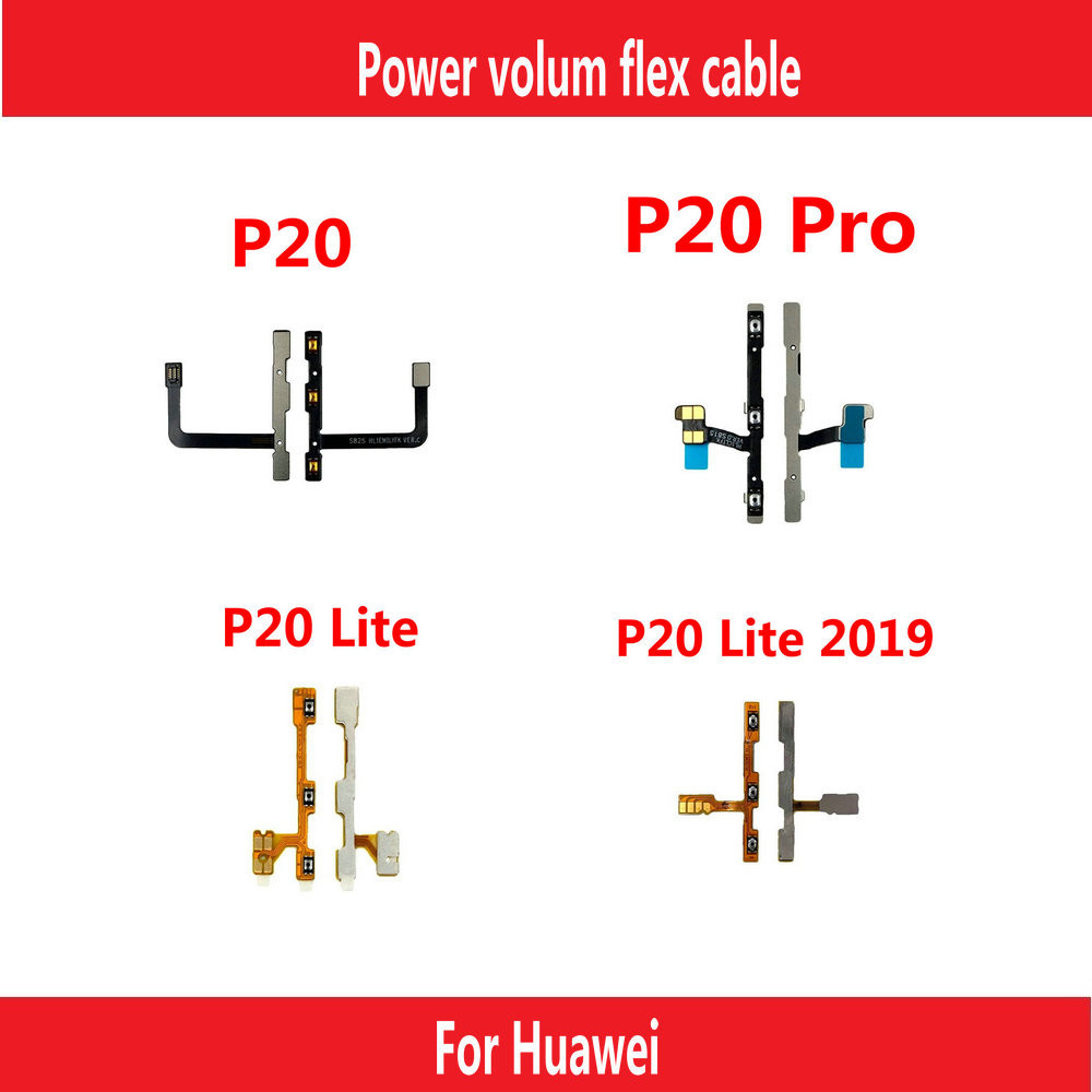U5A0 & Power เปิด/ปิดสวิทช์ Volume Up Down Flex สําหรับ Huawei P20 p20 Pro P20 lite P20 Lite 2019 &