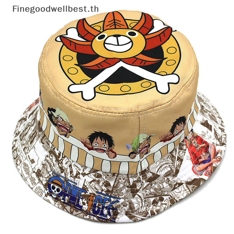 Fbth หมวกบักเก็ตกันแดด ลายการ์ตูนอนิเมะ One Piece Pring แฟชั่นสําหรับผู้ชาย และผู้หญิง