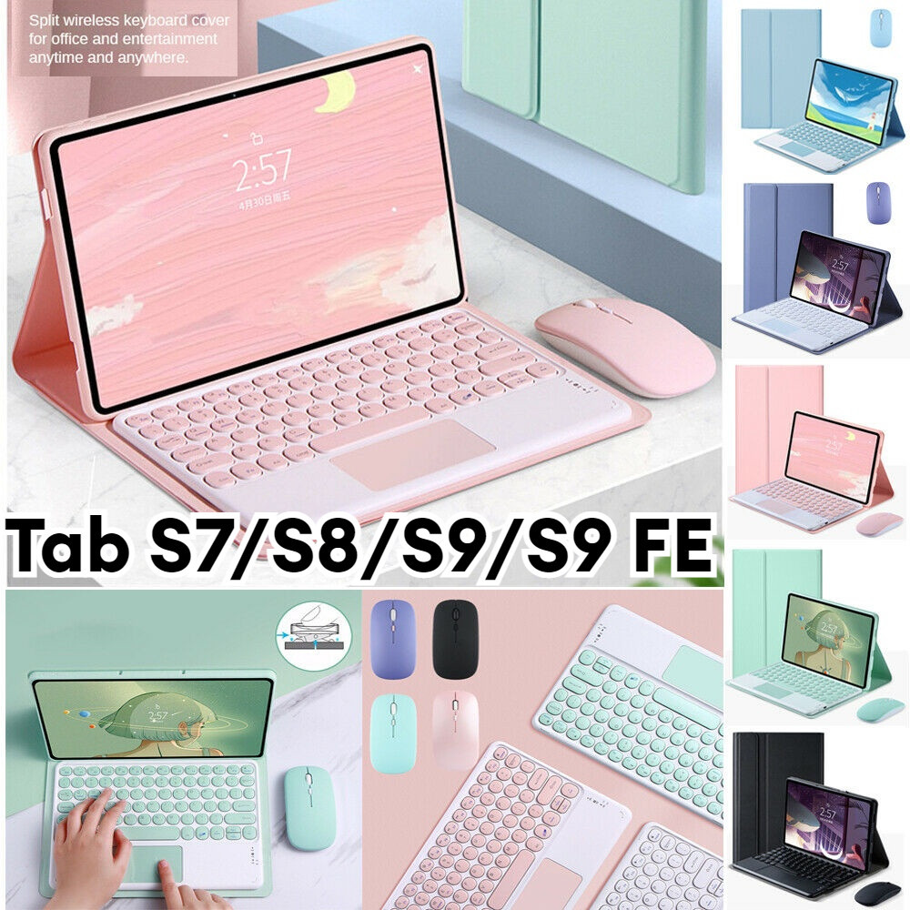 เคสแป้นพิมพ์ทัชแพด พร้อมเคสทัชแพด สําหรับ Samsung Galaxy Tab S7 S8 S9 S9 FE 10.9 นิ้ว 11.0 SM-X510 SM-X516B T870 T875 X700 X710 SM-X716B