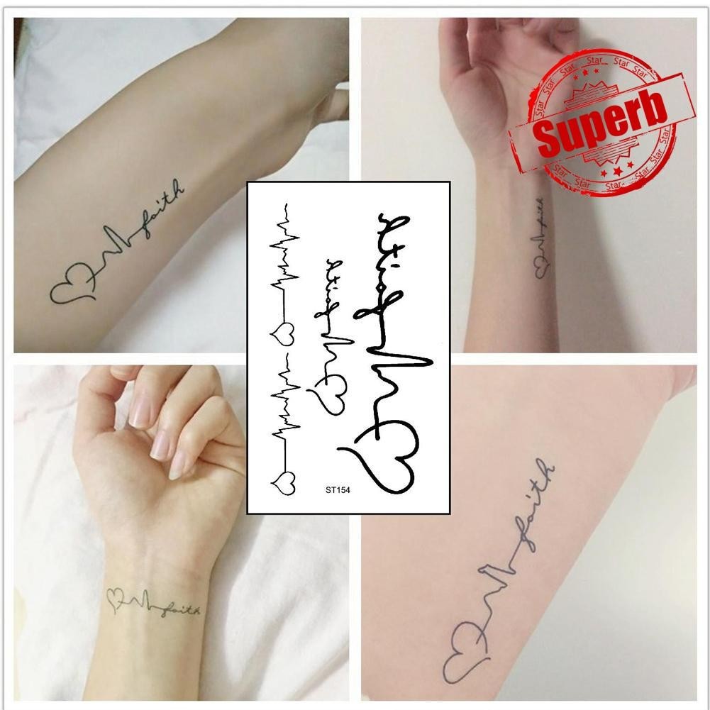 สติกเกอร์รอยสักชั่วคราว ลายตัวอักษรจีน M4Z2