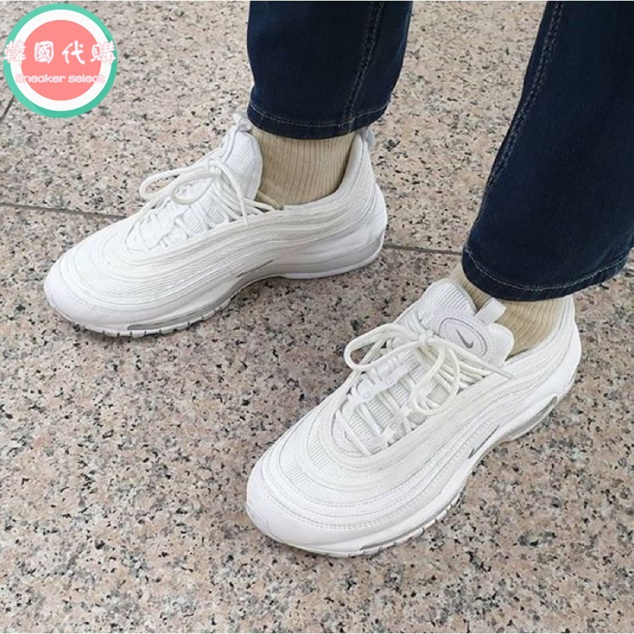 {พร้อมส่ง} Nike AIR MAX 97 รองเท้าผ้าใบ สีขาวล้วน สําหรับผู้หญิง921733100)