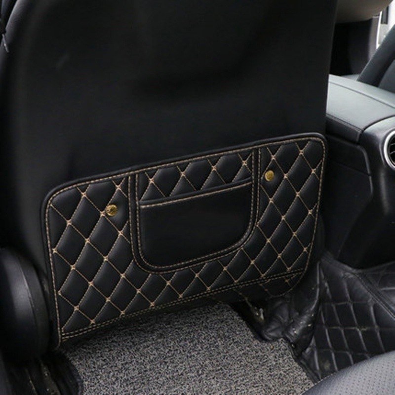 [ใหม่] แผ่นหนัง PU กันน้ํา กันเตะ สําหรับเบาะหลังรถยนต์ 1 ชิ้น - รูปที่ 6