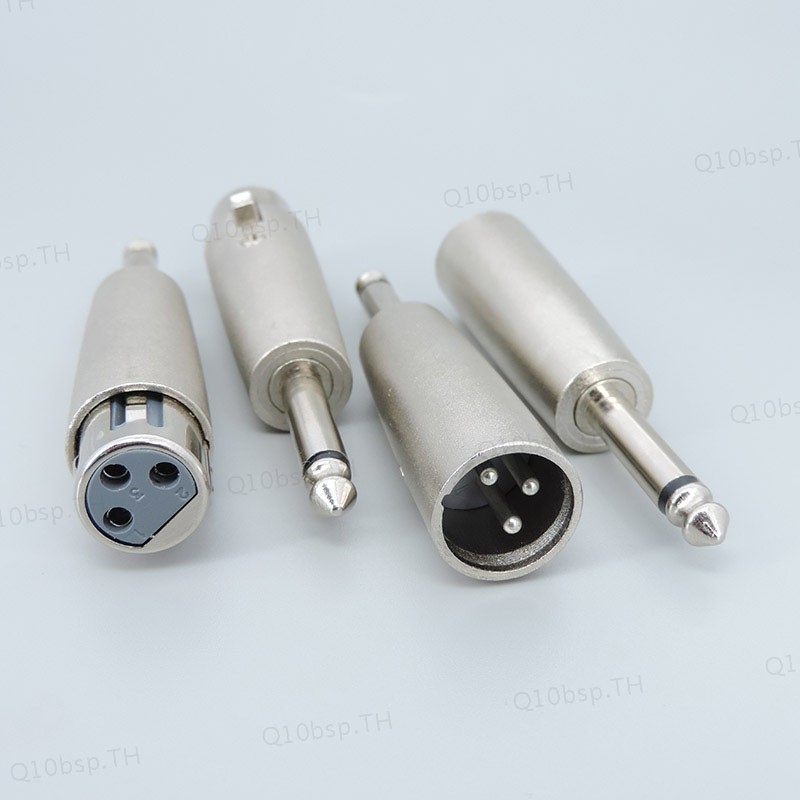 อะแดปเตอร์เสียง 6.35 มม. 6.5 Mono to XLR 3 Pin ชายหญิง Connnector Converter ปลั๊กไฟ TH10B