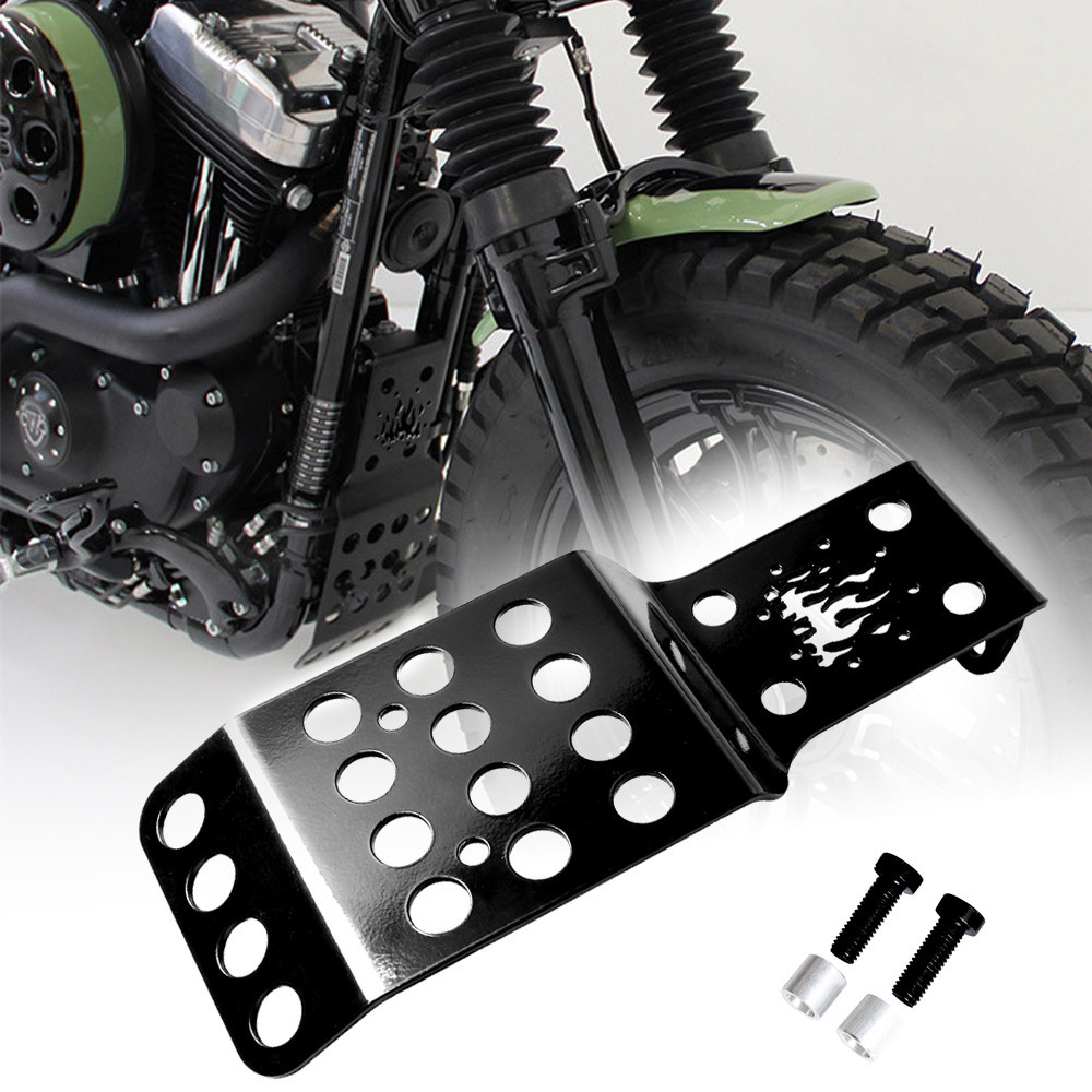 YJ Motorcycle Gloss Black Engine Guard Protector Lower Chin Fairing Spoiler Cover For Harley Sportster Iron XL 883 1200