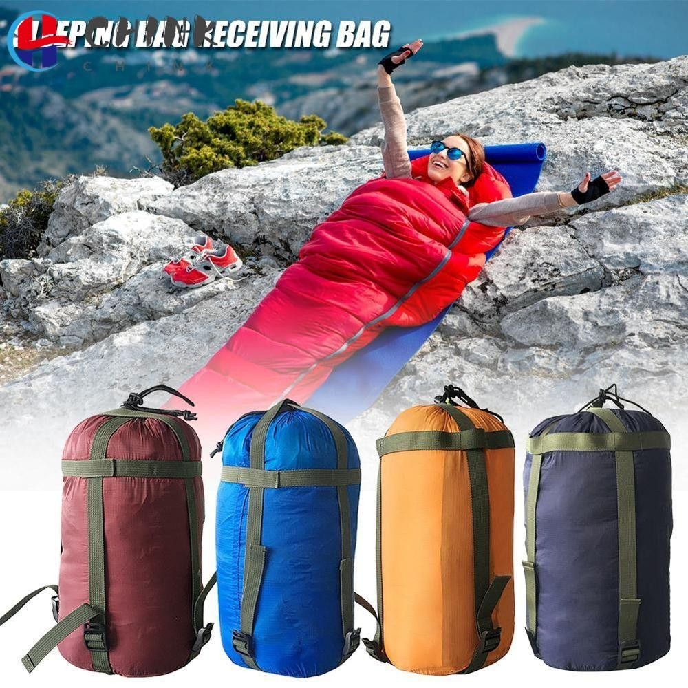 Chink ถุงนอนแบบพกพาทนทานการบีบอัดแพ ็ คกันน ้ ําการบีบอัด Stuff Sack Outdoor Camping Sleeping Bag