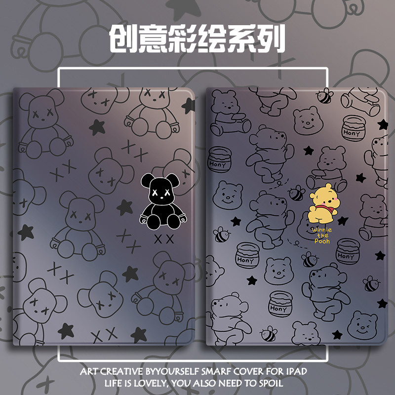 รูปแบบการ์ตูน PU หนังสําหรับ Xiaomi Pad 6S Pro 12.4 " 2024 กรณีนุ่มปกหลังสําหรับ Xiaomi Mi Pad 5 Pro 6 Pro 11 นิ้ว Redmi Pad กรณี