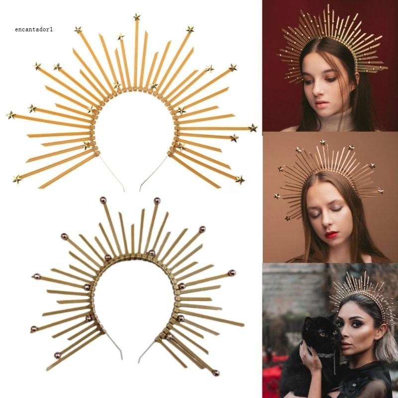 มงกุฎปาร ์ ตี ้ ฮาโลวีนเครื ่ องแต ่ งกายเทพธิดา Headwear แม ่ มดชุดอุปกรณ ์ เสริมผม