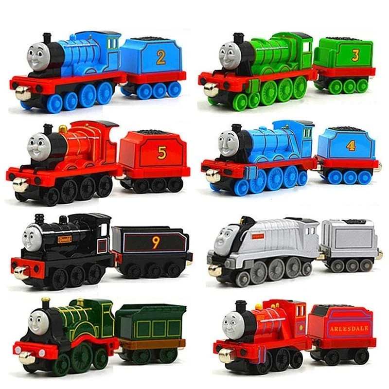 ชุดรางรถไฟโลหะผสมเพื่อน James Duke Petcy Henry Trains Carriage1:43 Magnetic Educational