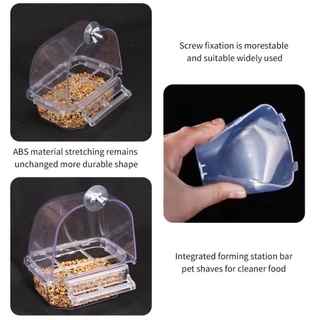 Hotwind Bird Cage Feeder นกแก ้ วน ้ ําแขวนชาม Parakeet Feeder กล ่ องกรงสัตว ์ เลี ้ ยงพลาสติกภาชนะบรรจุอาหารนกอุปกรณ ์ Q1W7