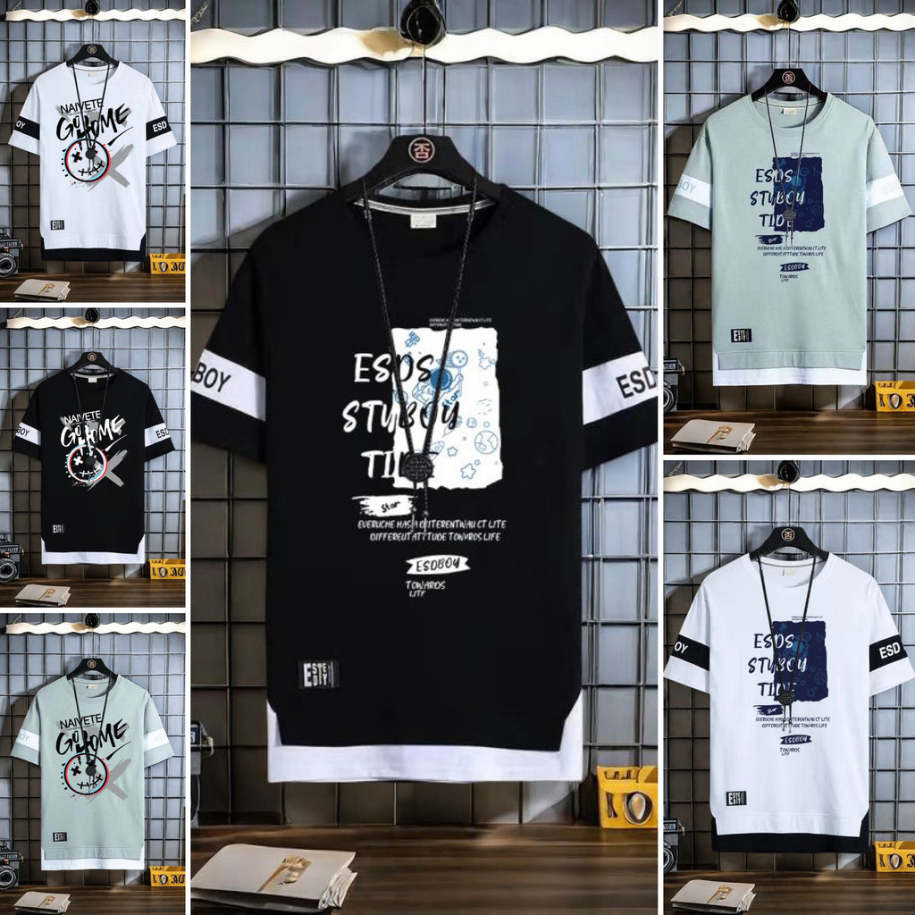 เสื้อยืดชาย ฤดูร ้ อนใหม ่ จดหมาย แฟชั่น พิมพ ์ แขนสั้น เสื้อยืดผู้ชาย