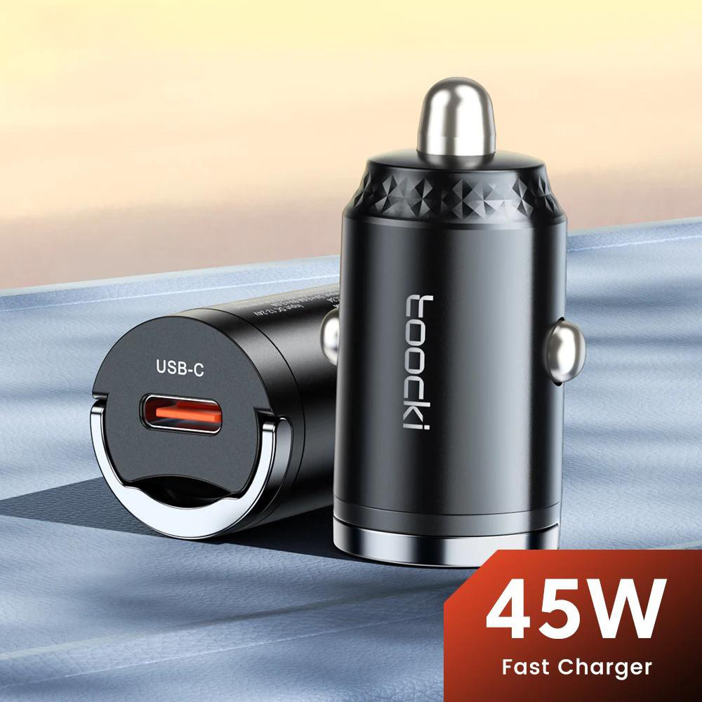 45w USB C Car Charger สําหรับ Samsung Xiaomi PD 35W Fast Charging โทรศัพท ์ Charger Adapter