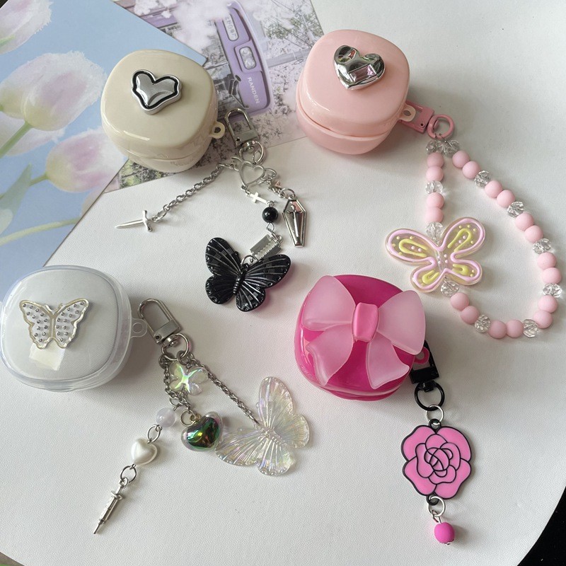 Ins สีสันกรณี Baseus WM01 / WM02 แฟชั่นพวงกุญแจหูฟังบลูทูธป้องกันฝาครอบ baseus wm02 TWS กรณี WM02 PL