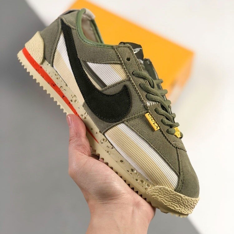 Nike Union la x Nike Cortez low Forrest Gump ปรับปรุงรองเท้าวิ่งจ๊อกกิ้งคลาสสิกต่ําผู้หญิงและผู้ชายล