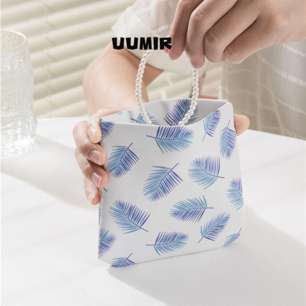 UUMIR กระเป๋าใส่เหรียญ กระเป๋าเครื่องสําอาง กระเป๋าสตางค์หนัง ขนาดเล็ก แบบพกพา ใส่บัตรได้ สําหรับผู้หญิง