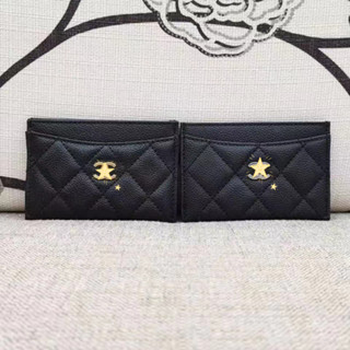 Vip gift Women Black Caviar Wallet Card Holder
